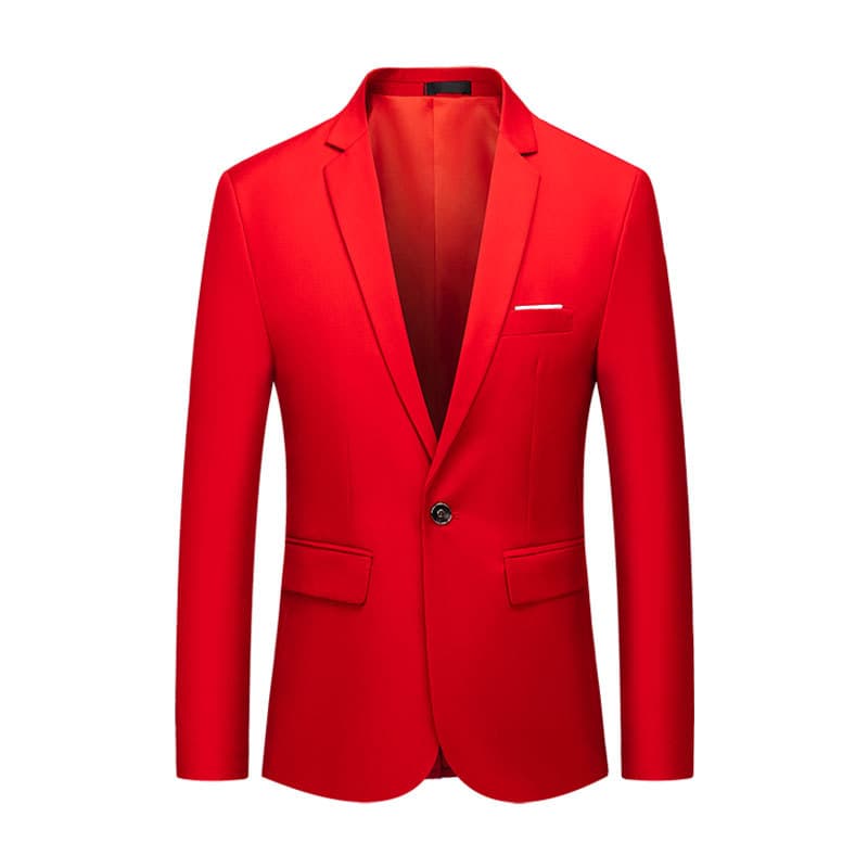 Western-Style Men's Suit Jacket Korean Version Groom's Tuxedo Slimming Effect Casual Plus Size Smooths Your Silhouette For Wedding