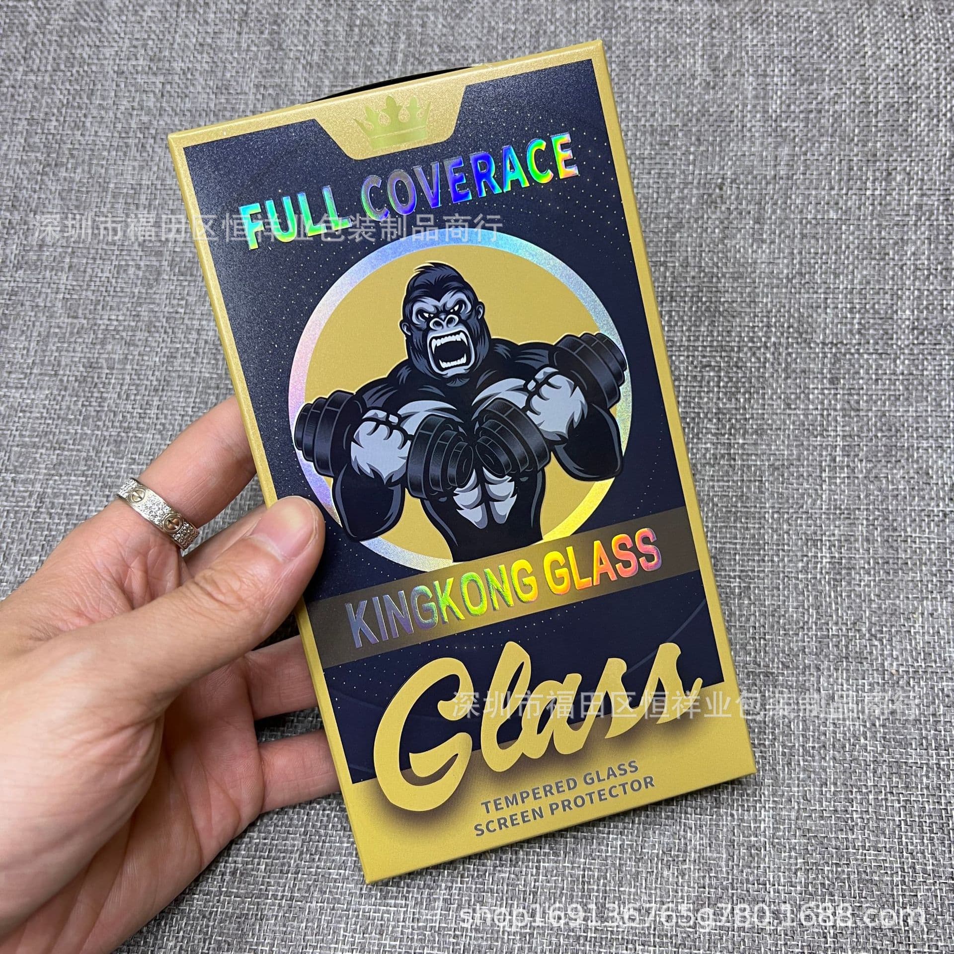 New in-stock neutral instant-apply privacy tempered glass films, full-adhesive screen protectors with gorilla packaging boxes, customizable designs