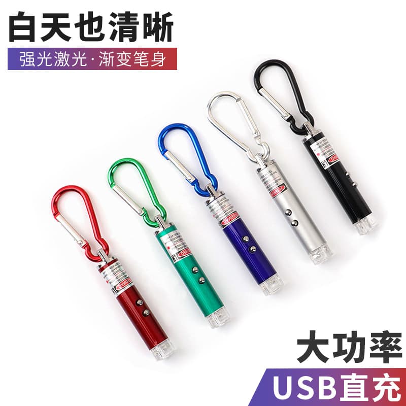 New Cross-Border Strong Light Flashlight Multi-Color Button Battery Three-in-One Portable Long-Lasting Small UV Detection Light
