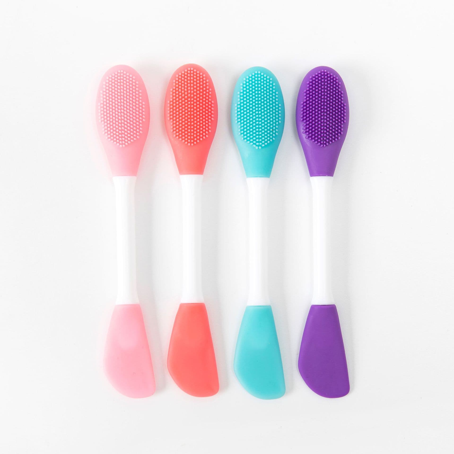 Single Dual-Ended Silicone Facial Mask Brush Face Cleanser Brush 2-in-1 Cleansing and Massage Face Brush