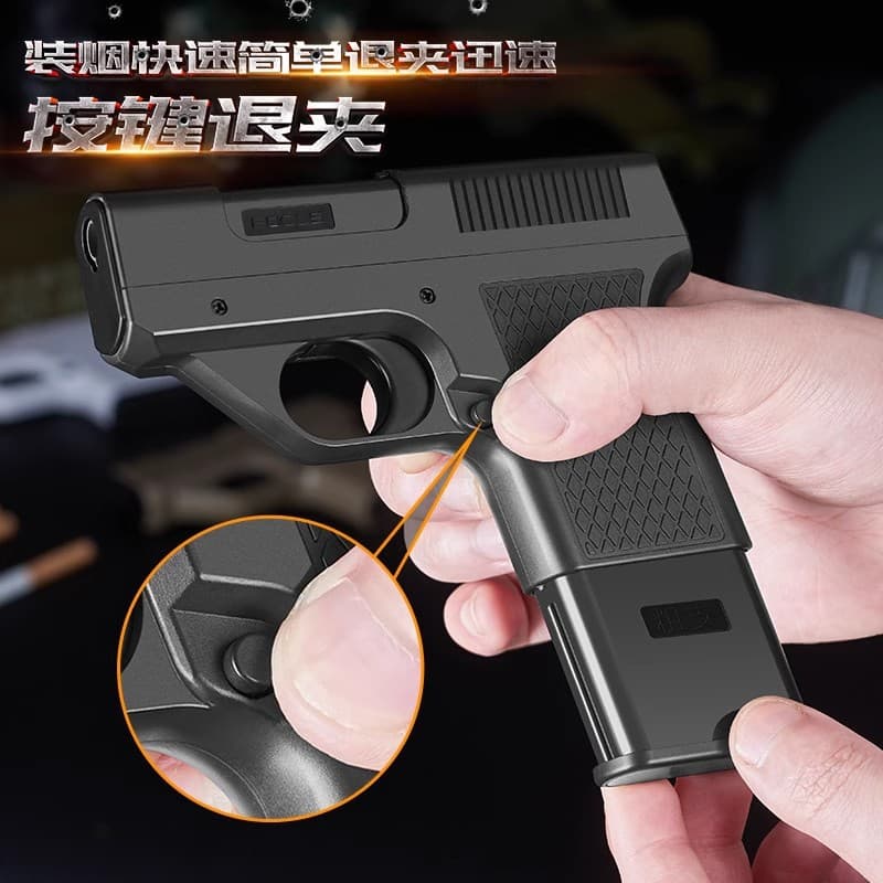 Focus Yh096 Magazine-Style Cigarette Case with Direct-Injection Lighter, Multifunctional, Compatible with Regular, Medium, and Slim Cigarettes, Wholesale