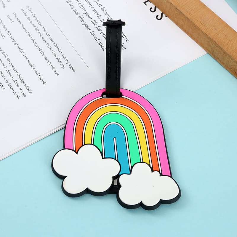 Cartoon Silicone Luggage Tag Cute Creative Suitcase ID Tag PVC Soft Rubber Badge Creative Small Pendant Decoration