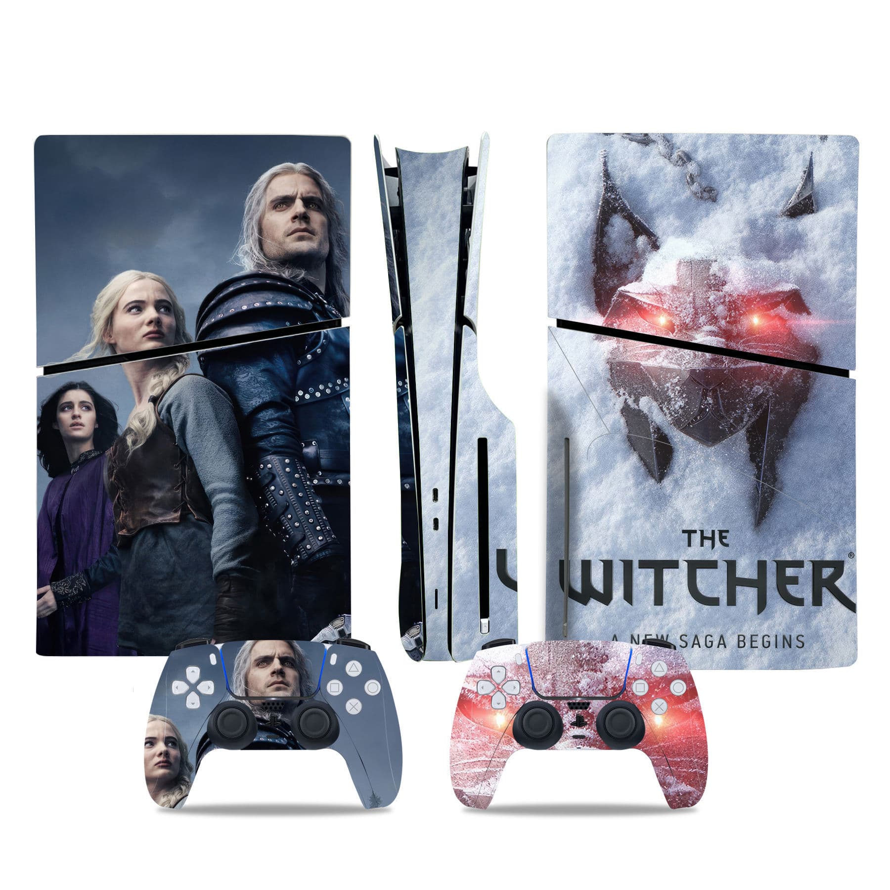 Sticker for PS5 SLIM Console, PS5 Slim Controller Cartoon Decal, Spider-Man Multiple Styles