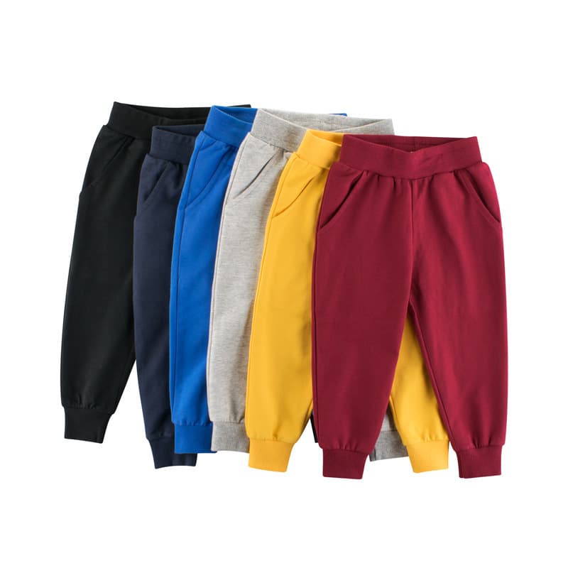 27kids Brand Children's Wear Autumn New Arrivals, Solid Color Children's Sport Long Pants Boys' Casual Pants Drop Shipping