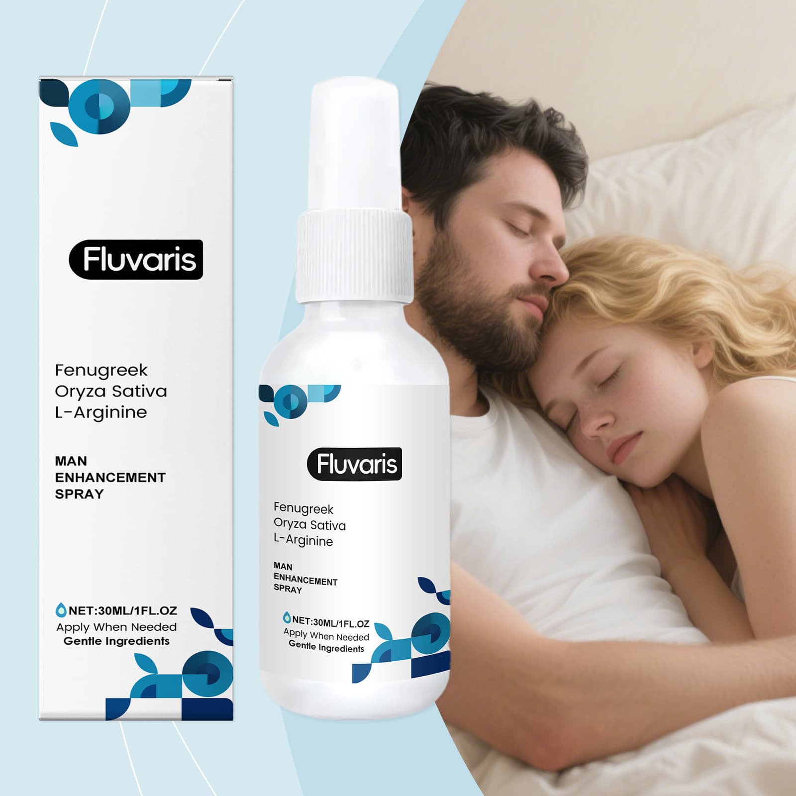 Fluvaris Men's Care Spray with Gentle Formula for Nourishing and Comforting Skin, Lightweight and Energizing Care Spray