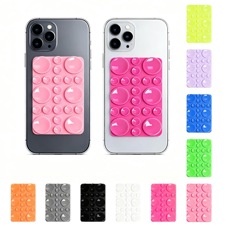 New Cross-border Silicone Suction Cup Bracket Rectangular Car Suction Cup Mount Super Strong Suction Double-sided Phone Suction Cup