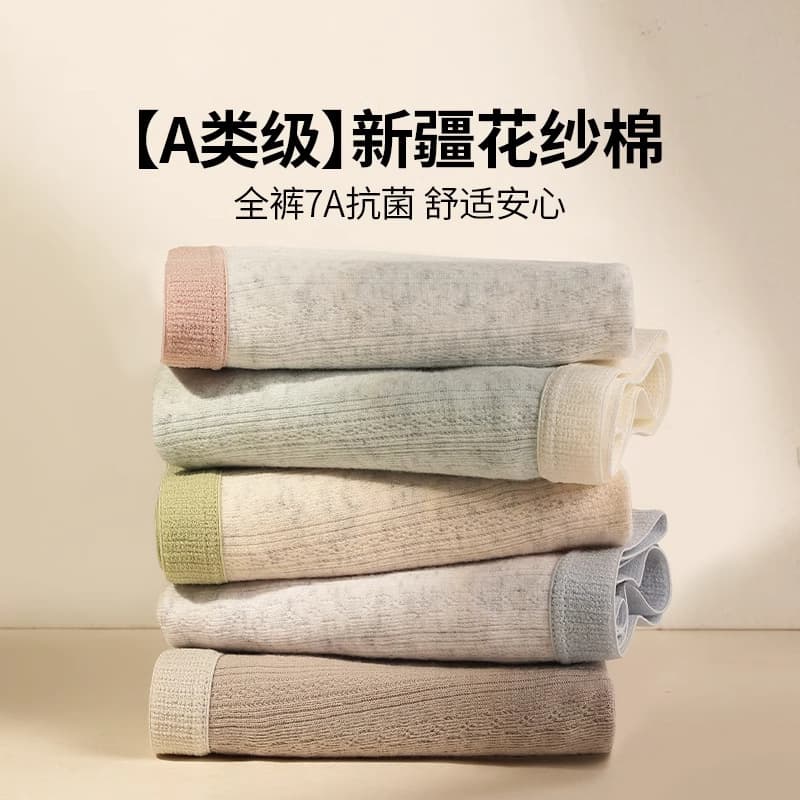 2025 New Style Women's Cotton Panties Triangle Panties Antibacterial All-Cotton Gusset Seamless Mid-Rise Plus Size for Curvy Girls Women's Underwear