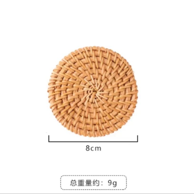 Factory Wholesale Handwoven Rattan Coasters Cup Mats Teapot Mats Casserole Mats Western Food Mats Heat-Resistant Table Mats