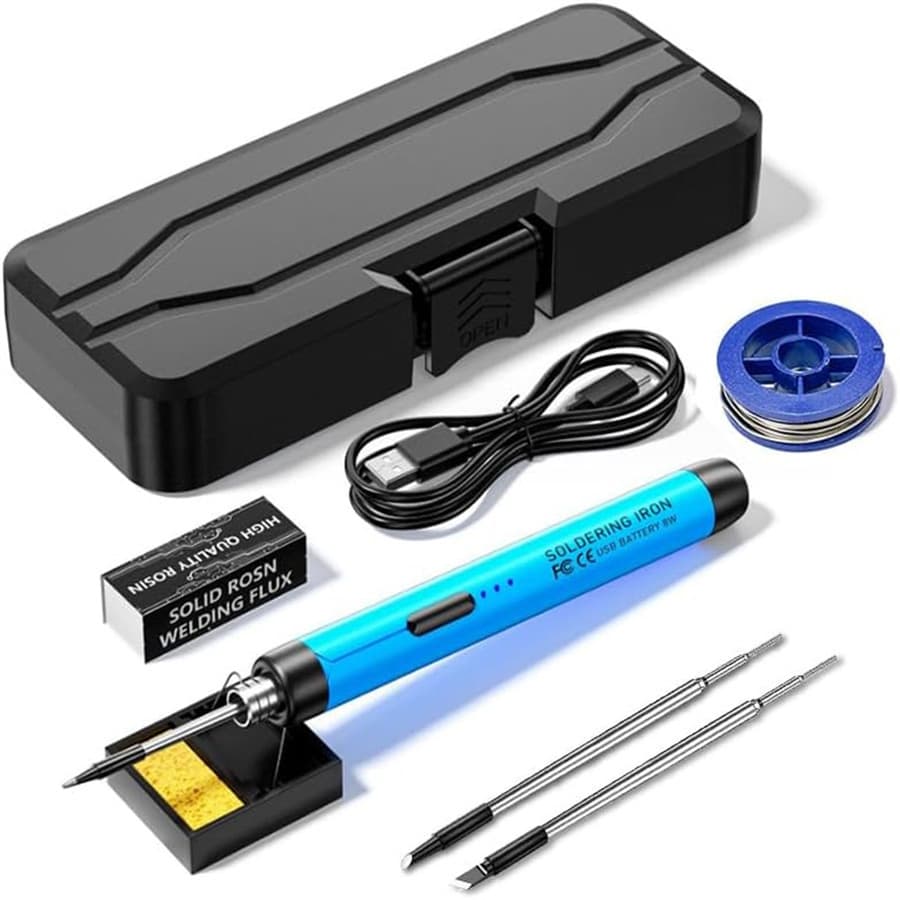 USB Portable Charging 5V 8W Radio Soldering Iron Welding Repair Mini Home Lithium Battery Soldering Iron Set