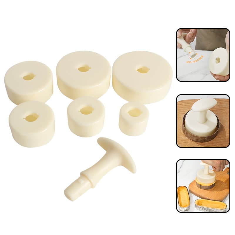 Round Tart Dough Press Tool, French Fruit Tart Lemon Tart Shell Shaping Mold, Compatible with 5-10CM Tart Rings