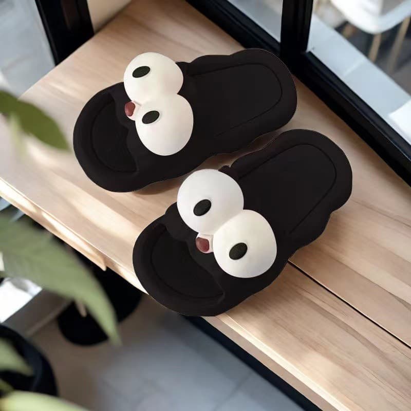 In-Stock Quick Delivery Cute Eye Popular Sandals for Women, Non-Slip Home Slippers with a Stepping-On-Clouds Feel, Popular School Dormitory Outdoor Wear