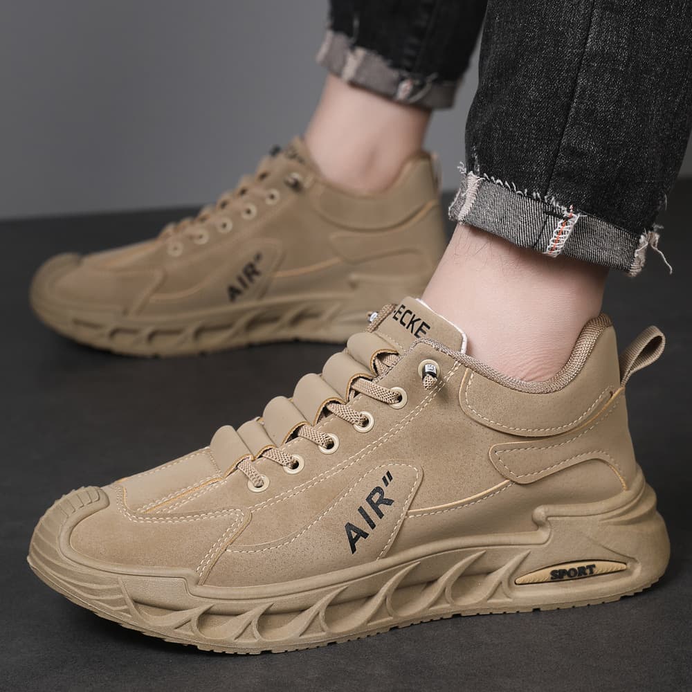 Wholesale New Men's Safety Shoes Casual Workwear Skate Shoes Thick Sole Non-Slip Driving Shoes Men's Sports Walking Shoes