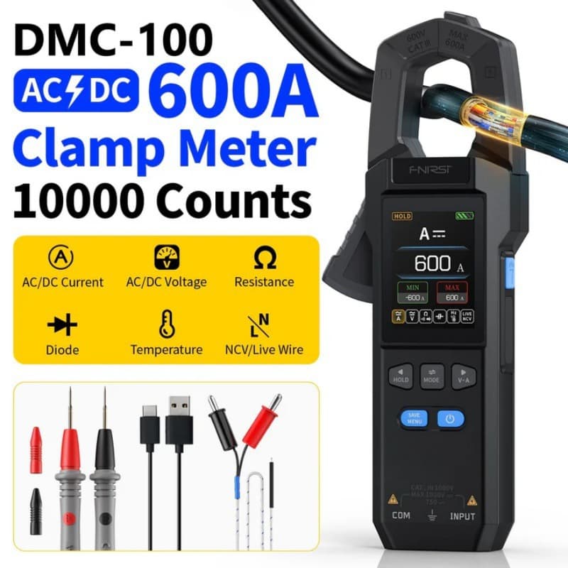 FNIRSI DMC100  AC/DC Current  Clamp Meter Digital Multimeter