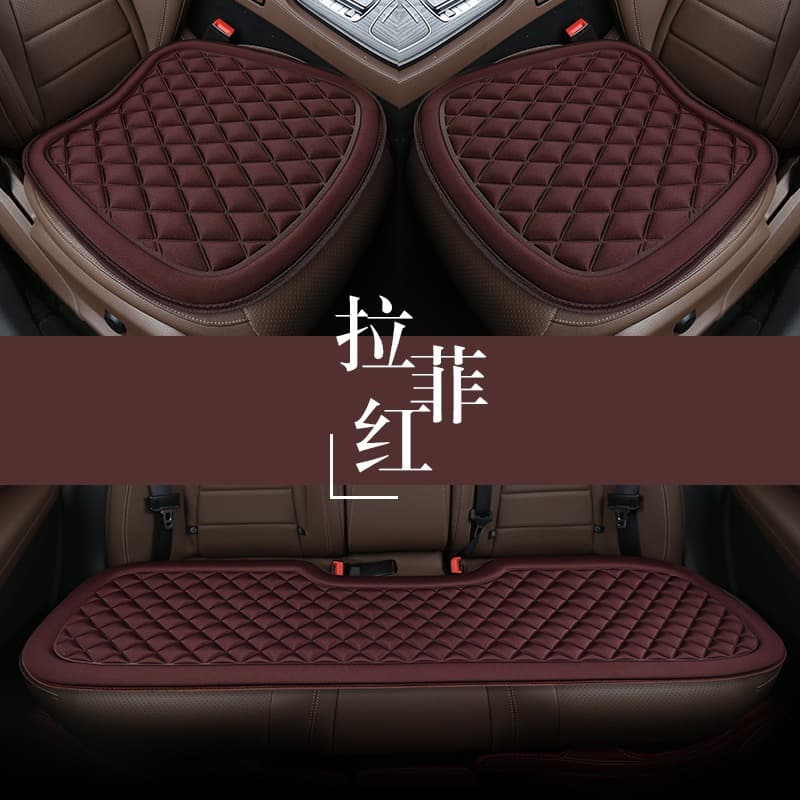 Cross-border Wholesale Car Seat Cushion Four-Season Universal Summer Three-Piece Set Single Seat Front and Rear Car Mat Cool Car Seat Cushion