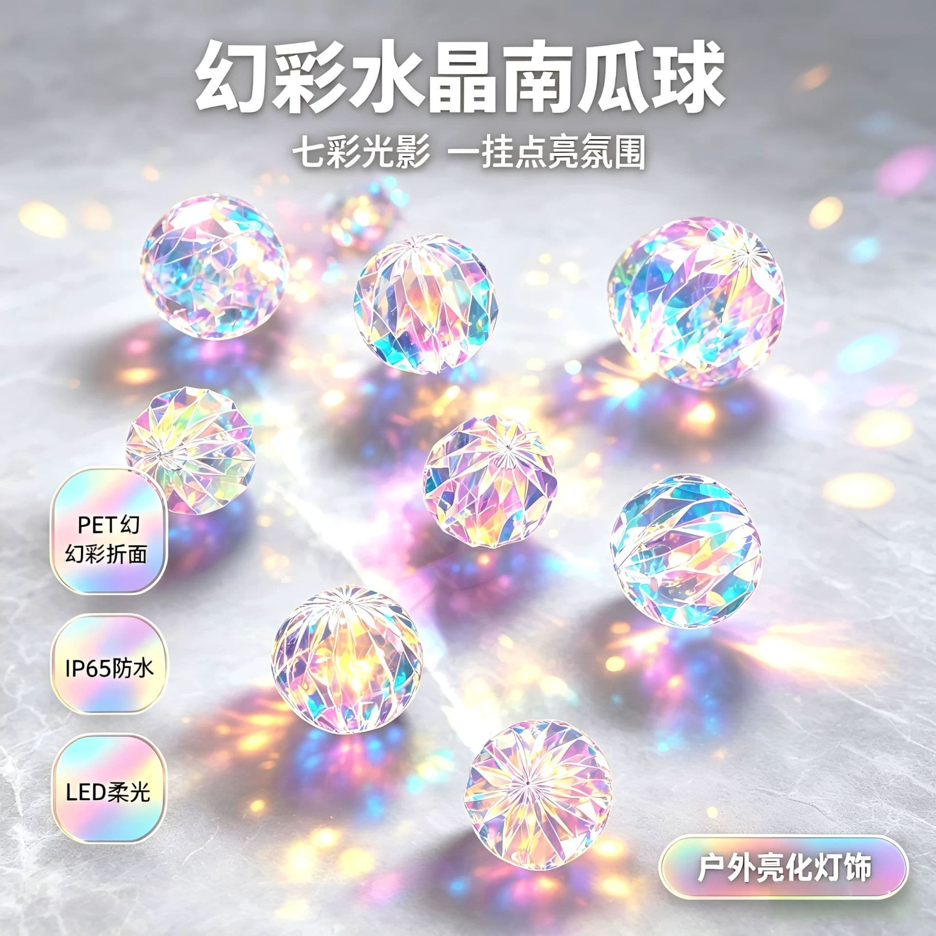 Cross-border Christmas LED lighting accessories pumpkin lantern Christmas tree pendant led light-emitting spherical small lighting