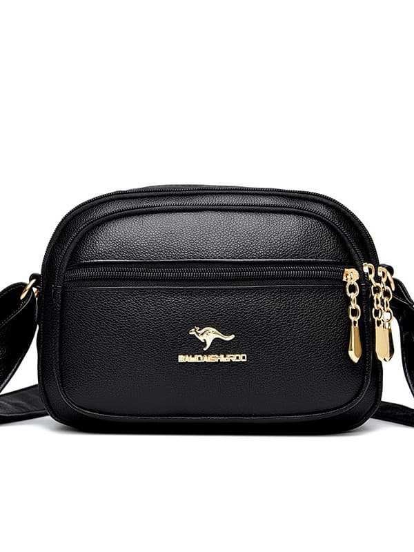 Soft Leather Multi-Layer Small Bag Women 2024 New Fashion Shoulder Crossbody Bag Middle-Aged Mom Ladies Phone Coin Purse