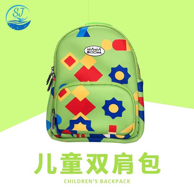 Children's Cartoon Printed Diving Material Double Shoulder Bag, Kindergarten Lightweight Backpack, Convenient Travel Backpack