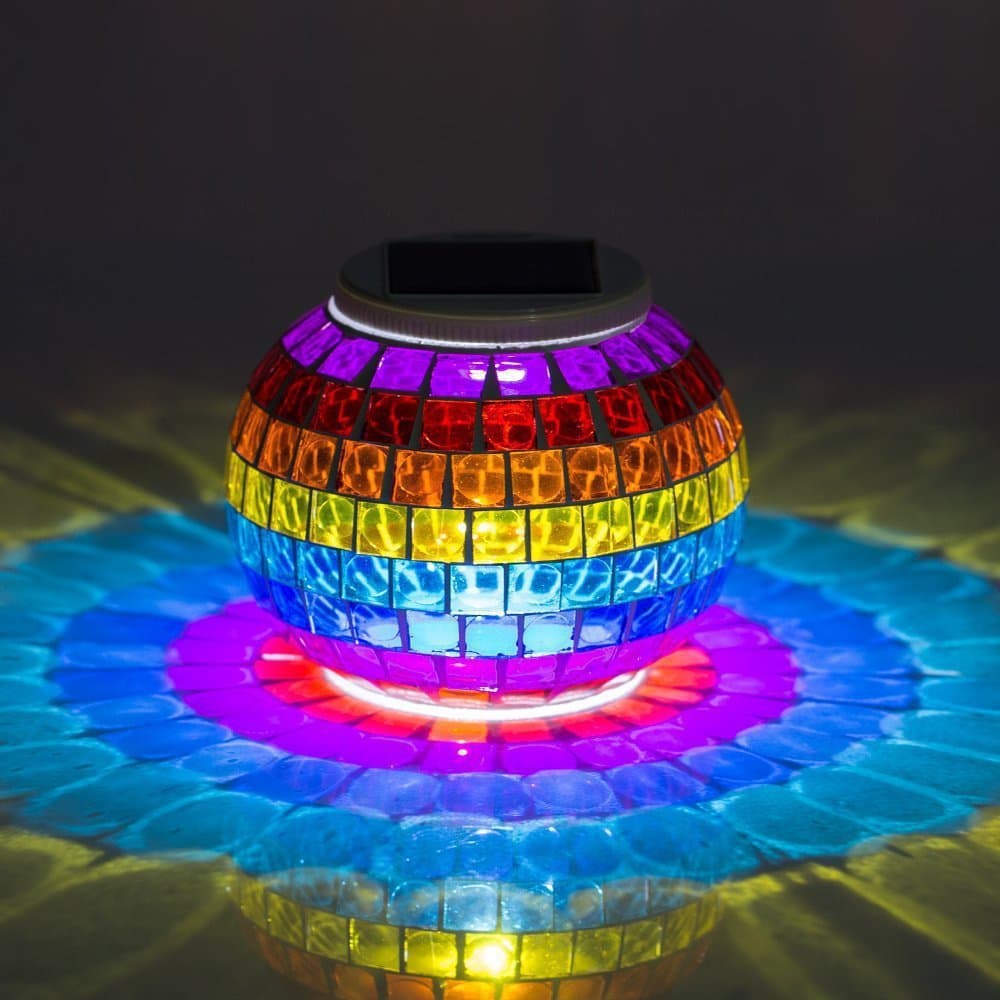 Solar Mosaic Book Desktop Lamp LED Decorative Lamp Solar Night Light Creative Cute Super Bright
