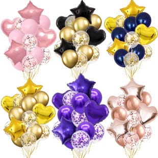 Cross-border 14PCS Rose Gold Foil Balloon for Valentine's Day Baby 100-Day Banquet First Birthday Party Decoration
