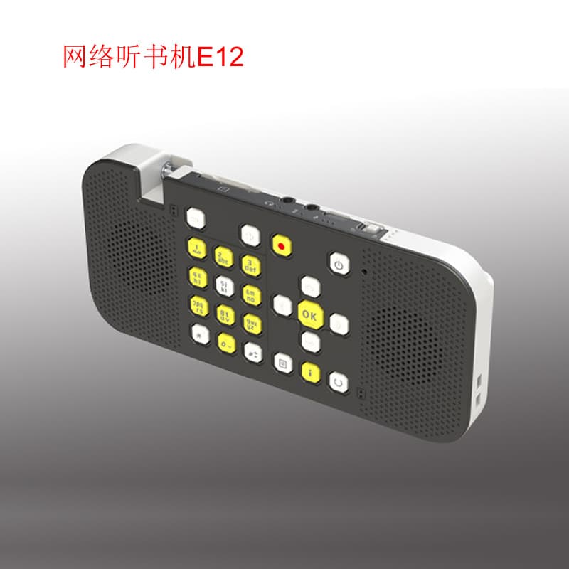 Bolang E12 Audiobook Player for the Blind with Numeric Keypad, Bluetooth, Dual Speakers, and Step-by-Step Voice Guidance