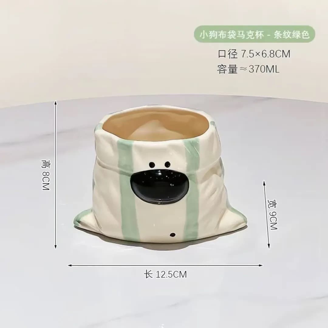 Novelty Ceramic Coffee Mug with Unique Shape, Premium Minimalist Design