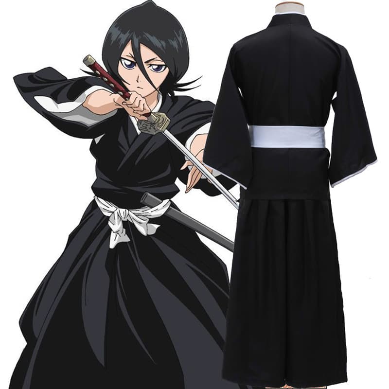 Japanese Anime Kimono Cosplay Costume Halloween Death/Bleach Deadwood Rukia