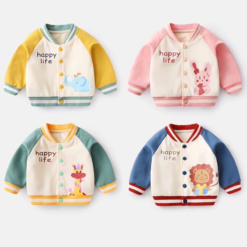 Baby Jacket Spring and Autumn Girls Infant Top Spring Stylish Baseball Uniform Boys One Year Old Baby Clothes Spring Outfit