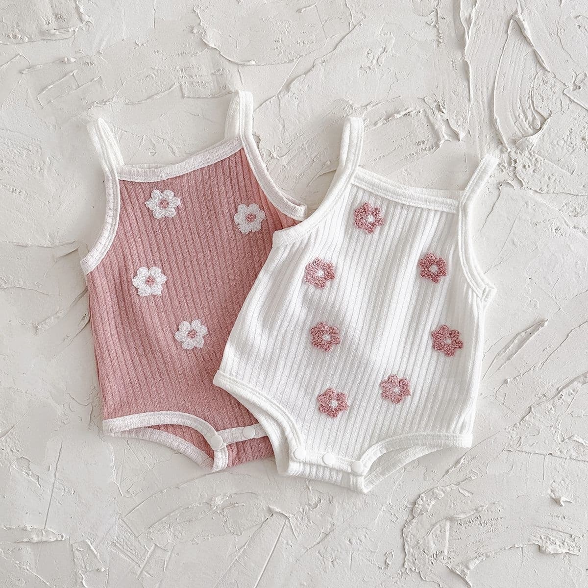 Summer Baby Romper Pink Floral Breathable Comfortable Strap Bodysuit Girls Casual Beach Outfit Lotus Trend