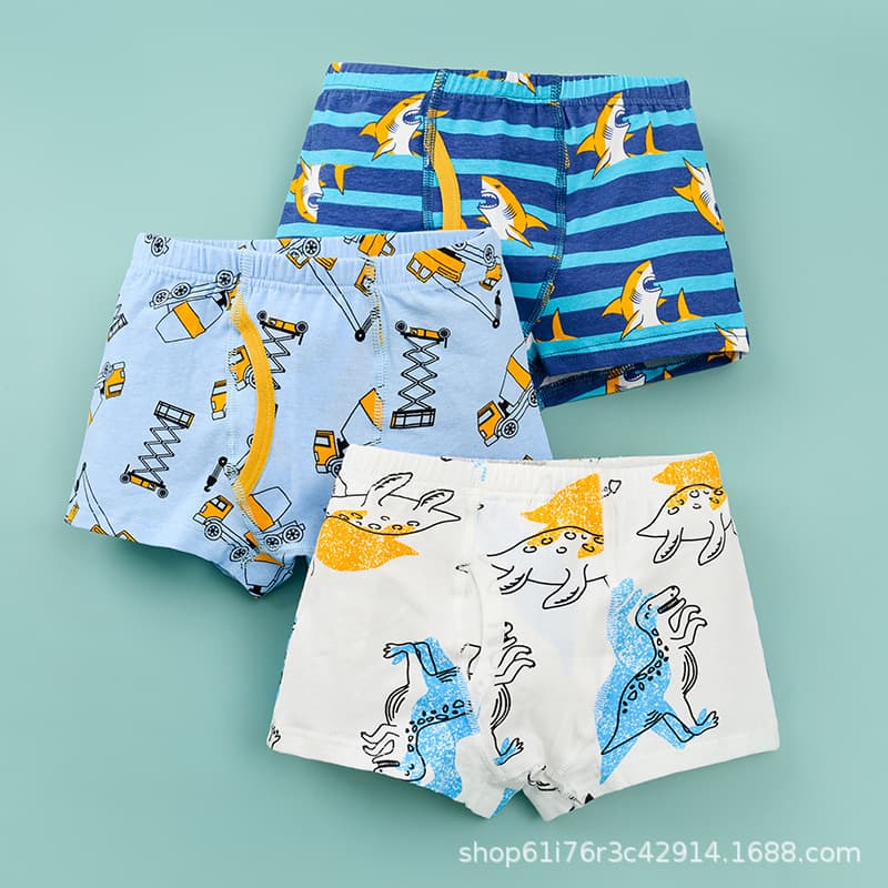 Boys boxer briefs pure cotton Amazon boys boxer cotton cross-border children's boys underwear 36 pure cotton category A