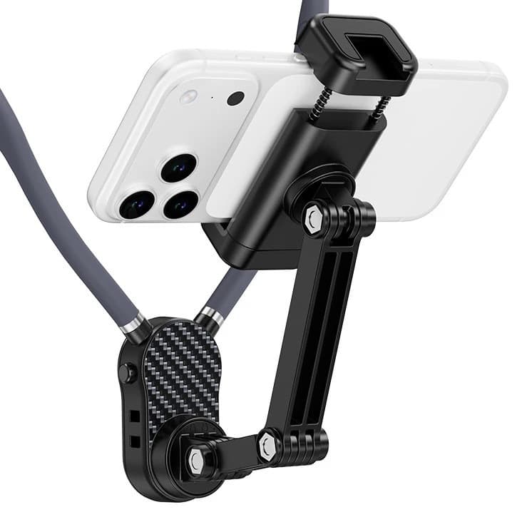 New Magnetic Neck Mount Phone Holder for Travel, Fishing, Cycling, First-Person View Chest Mount with Anti-Shake