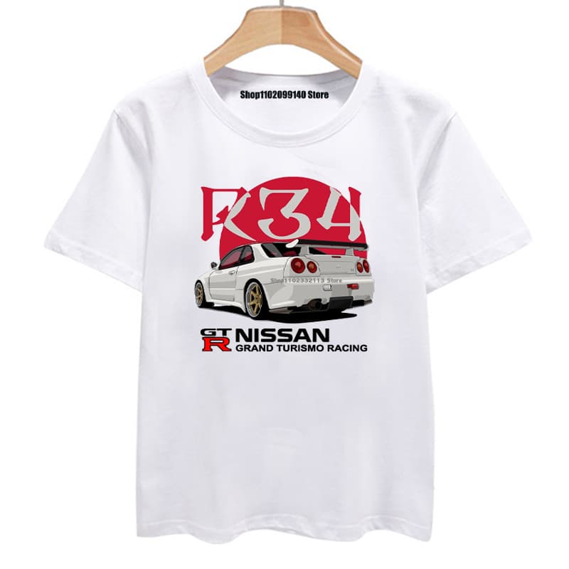 Nissan GTR Ares T-Shirt R35 R34 Modified Team Short-Sleeve