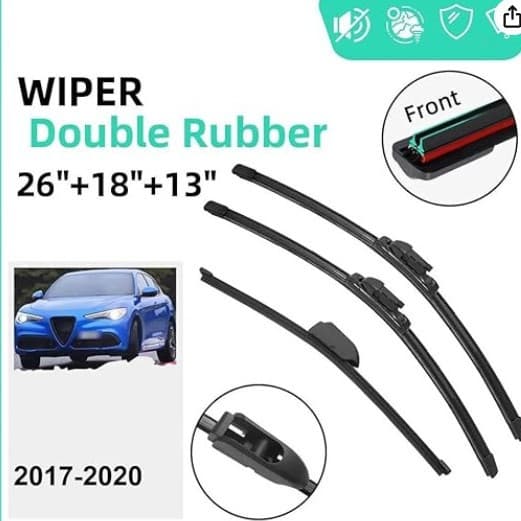 Alpha Wiper Blade Romeo Stelvio Tipo 949 SUV 2017-2020 Wiper 26+18+13