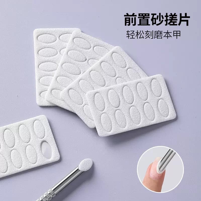 Horseshoe Bevel Cuticle Remover Nail File Sanding Sheet - Professional Nail Salon Cuticle Removal Sandpaper