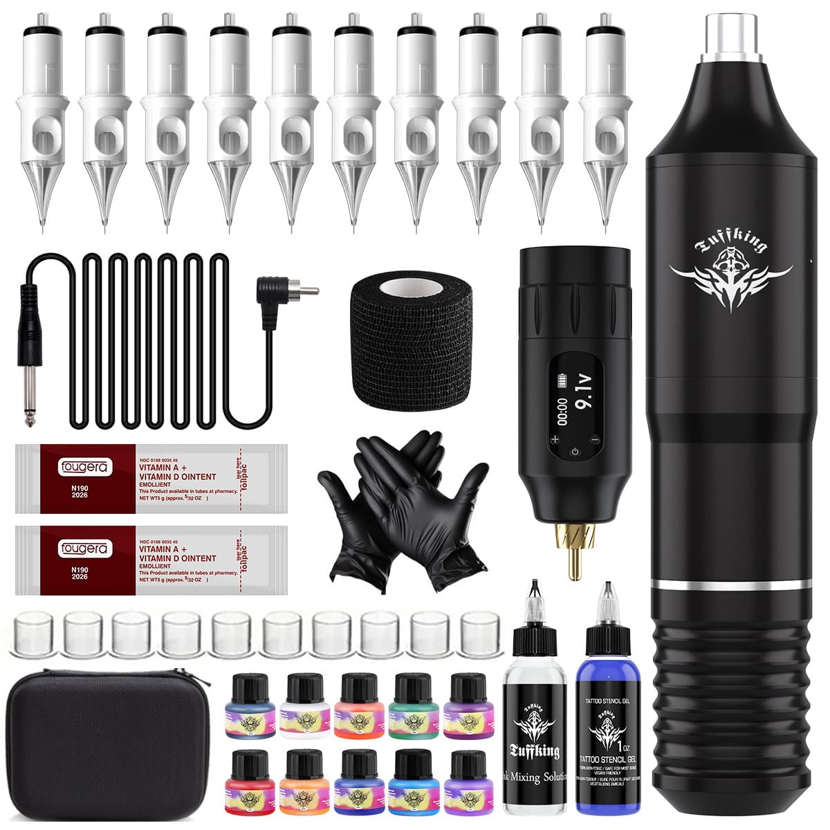 Cross-Border Best-Selling TK Tattoo Equipment Tools Tattoo Pen Tattoo Machine Kit Wireless Power Supply Piercing Tattoo Tools