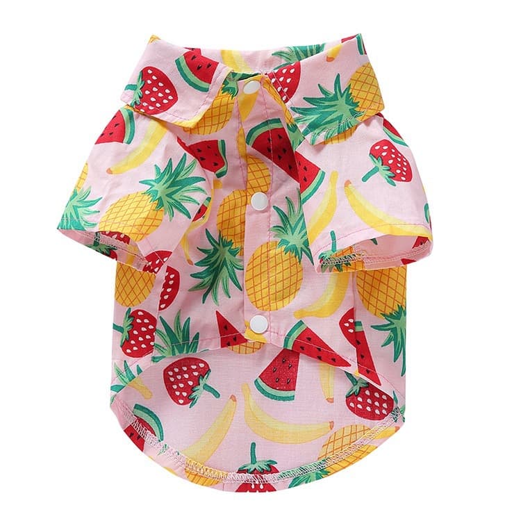 Amazon Summer Puppy Clothes Tropical Fruit Dog Shirt Teddy Bichon Small Medium Pet Clothing