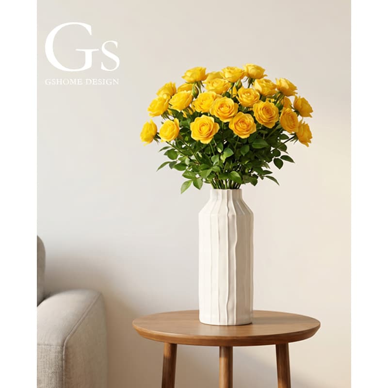 New Arrival Nordic Modern Premium High-End Vase Decor Vintage Chic Ceramic Living Room Ornament Flower Vase