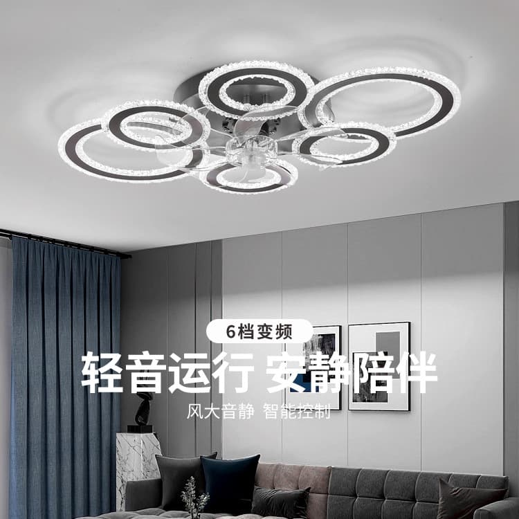 New Round Fan Light Simple 110v Ceiling Fan For Restaurant Living Room Bedroom Zhongshan Manufacturer