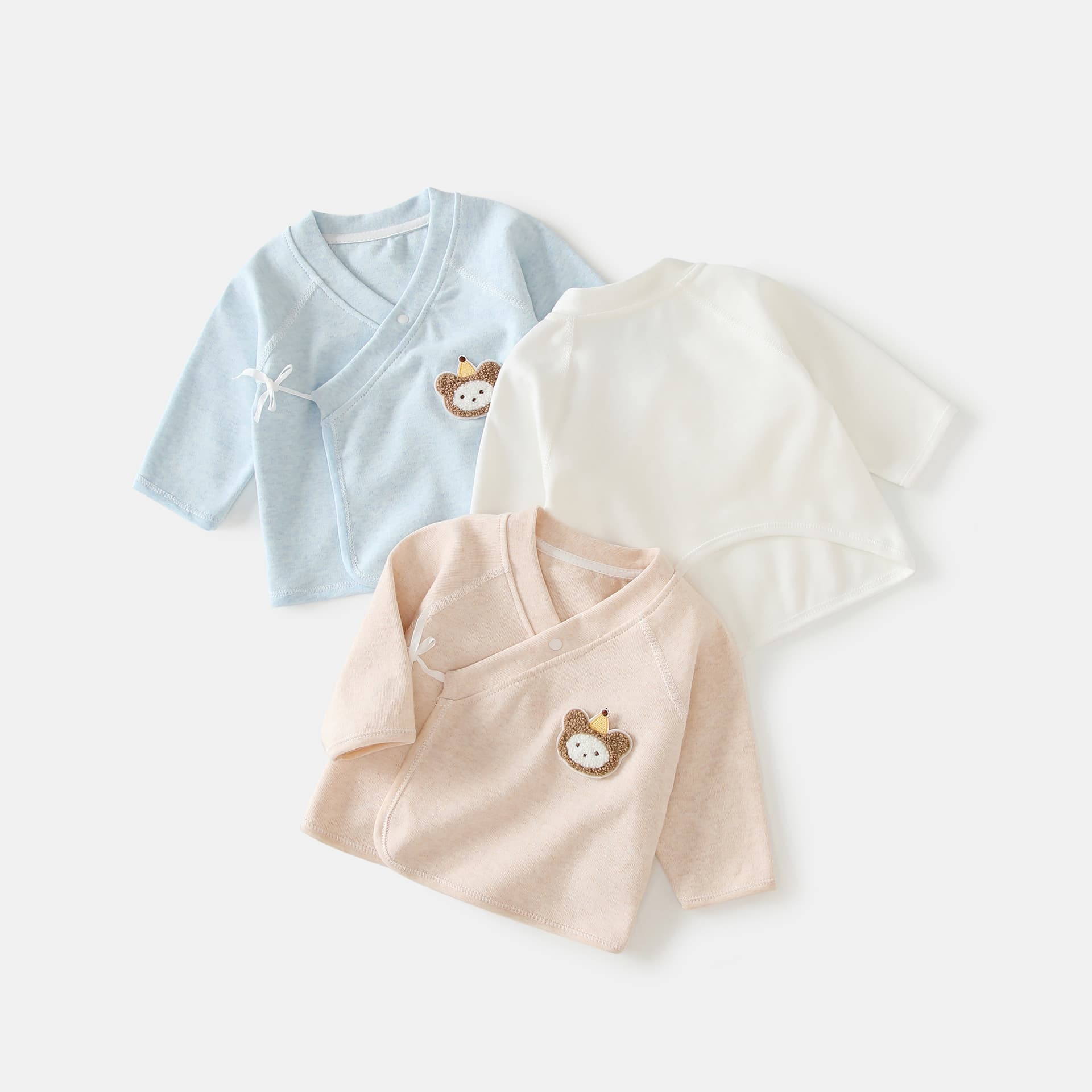 Newborn Half-Back Shirt Autumn/Winter Baby Pajamas Cotton Monk Suit Newborn Clothes Single Top Autumn