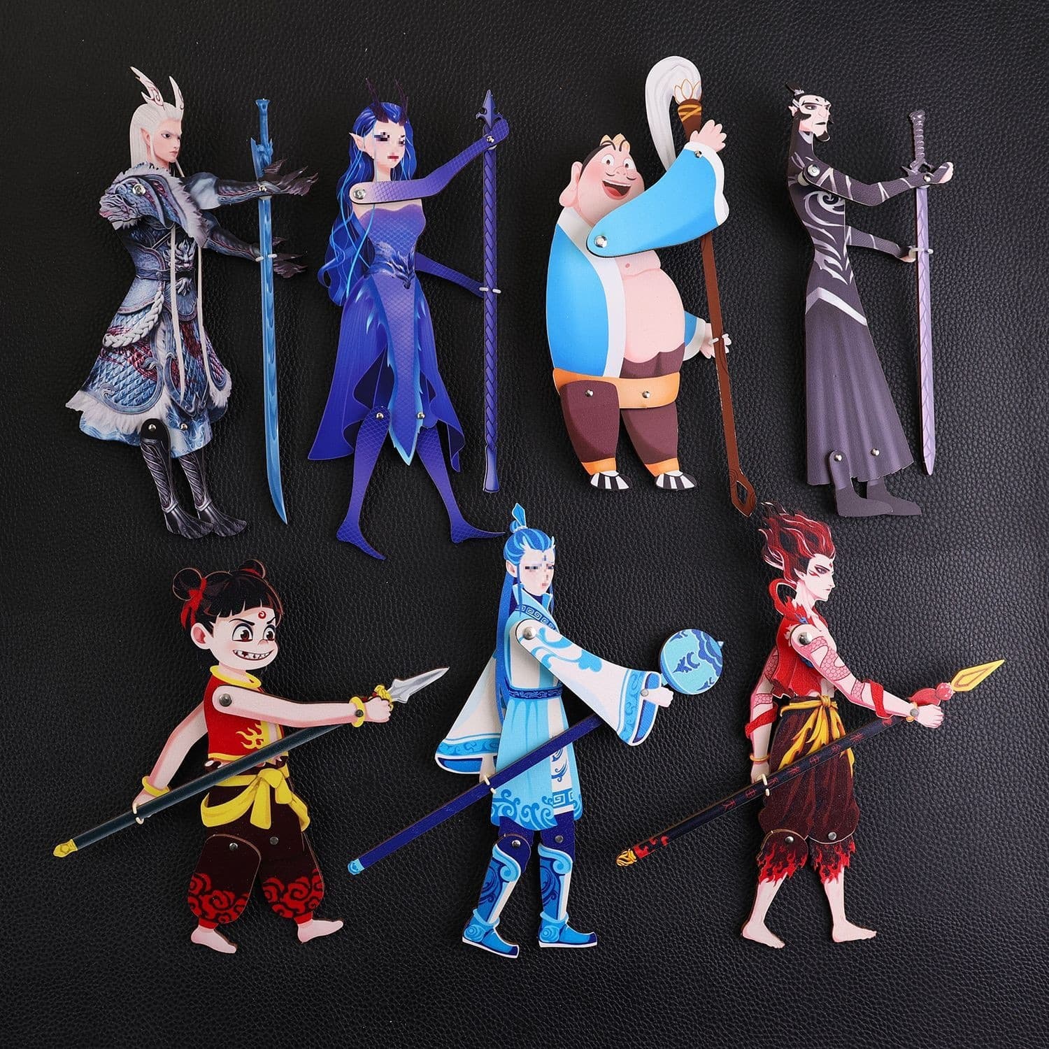 Wooden Magic Boy Nezha Shadow Play Ao Bing Handmade Special Intangible Culture