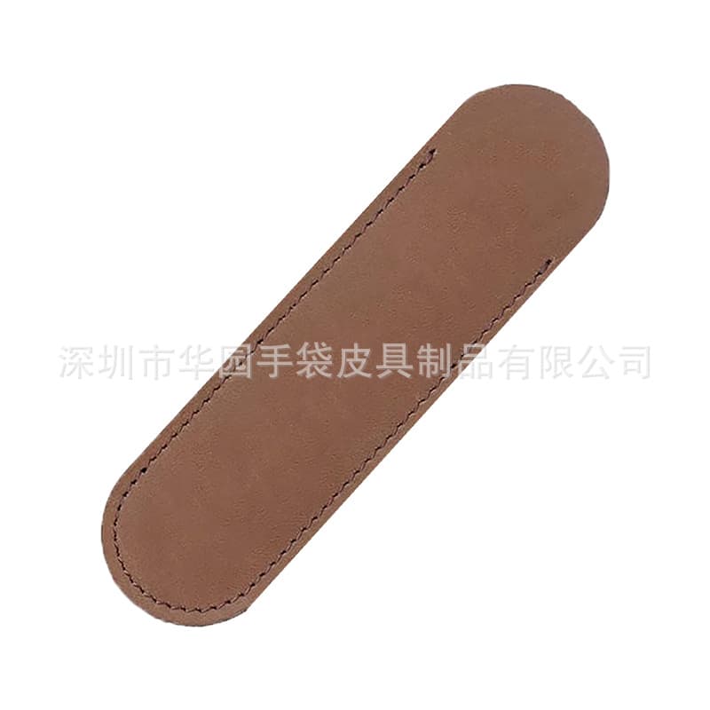 Retro classic style handmade genuine leather pencil case office school stationery pencil bag pen holder with grommets