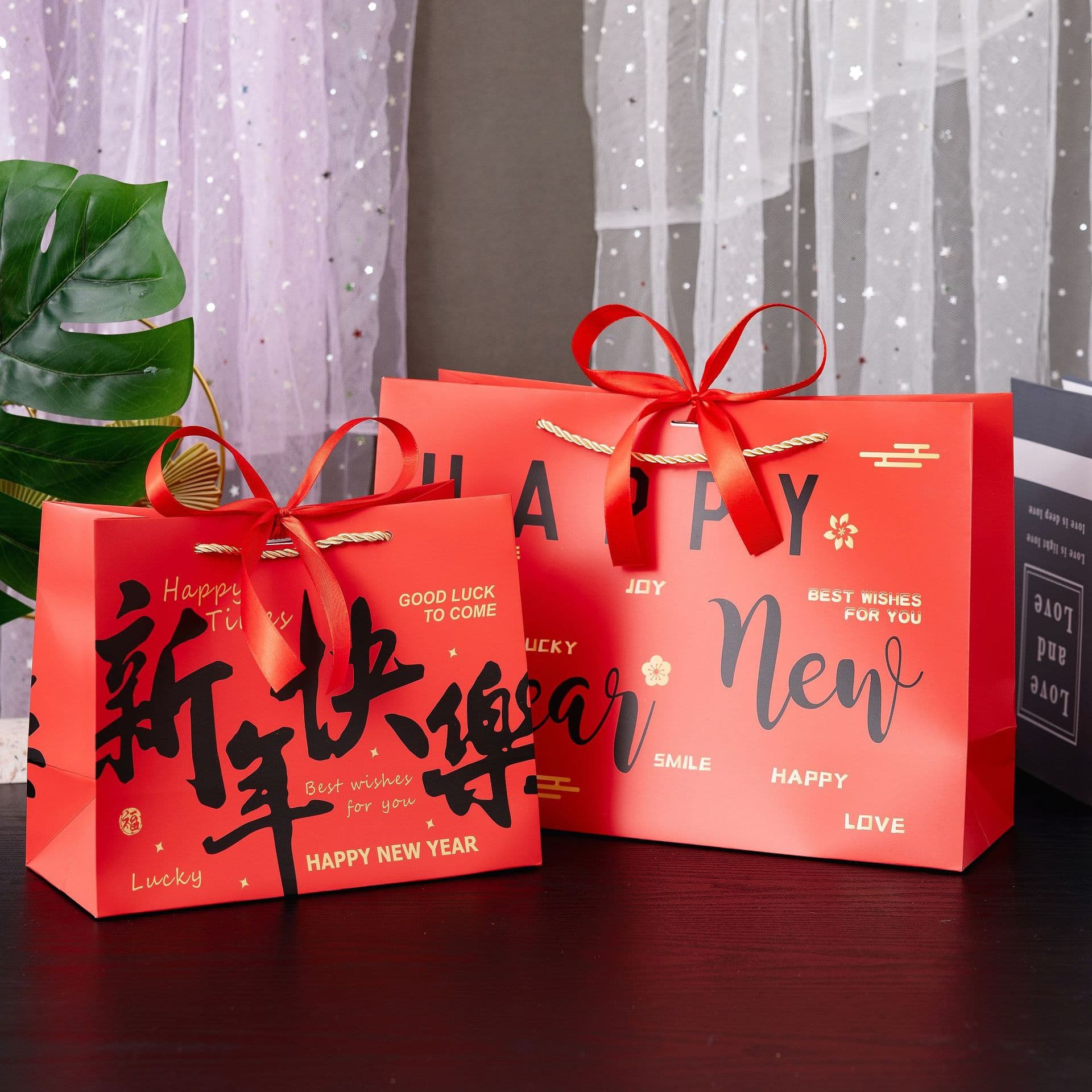 2026 Year of the Horse Red Festive Gift Bag Happy New Year Packaging Bag New Year Gift Bag In Stock