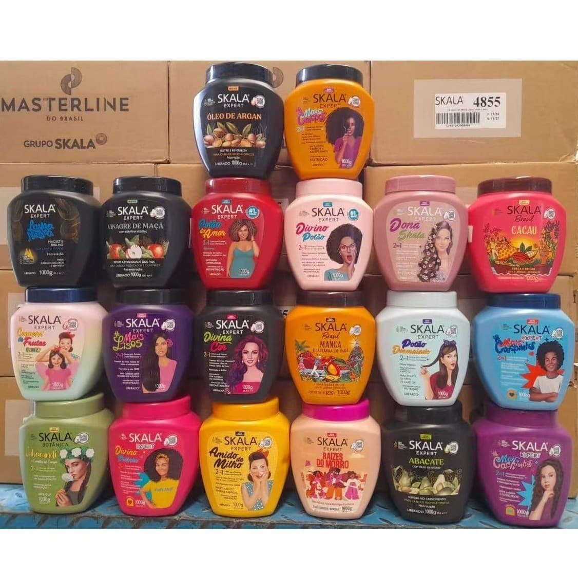 Cross-border Skala Mais Cachos 2-in-1 Hair Mask for Dry, Frizzy Hair, Smoothing Treatment