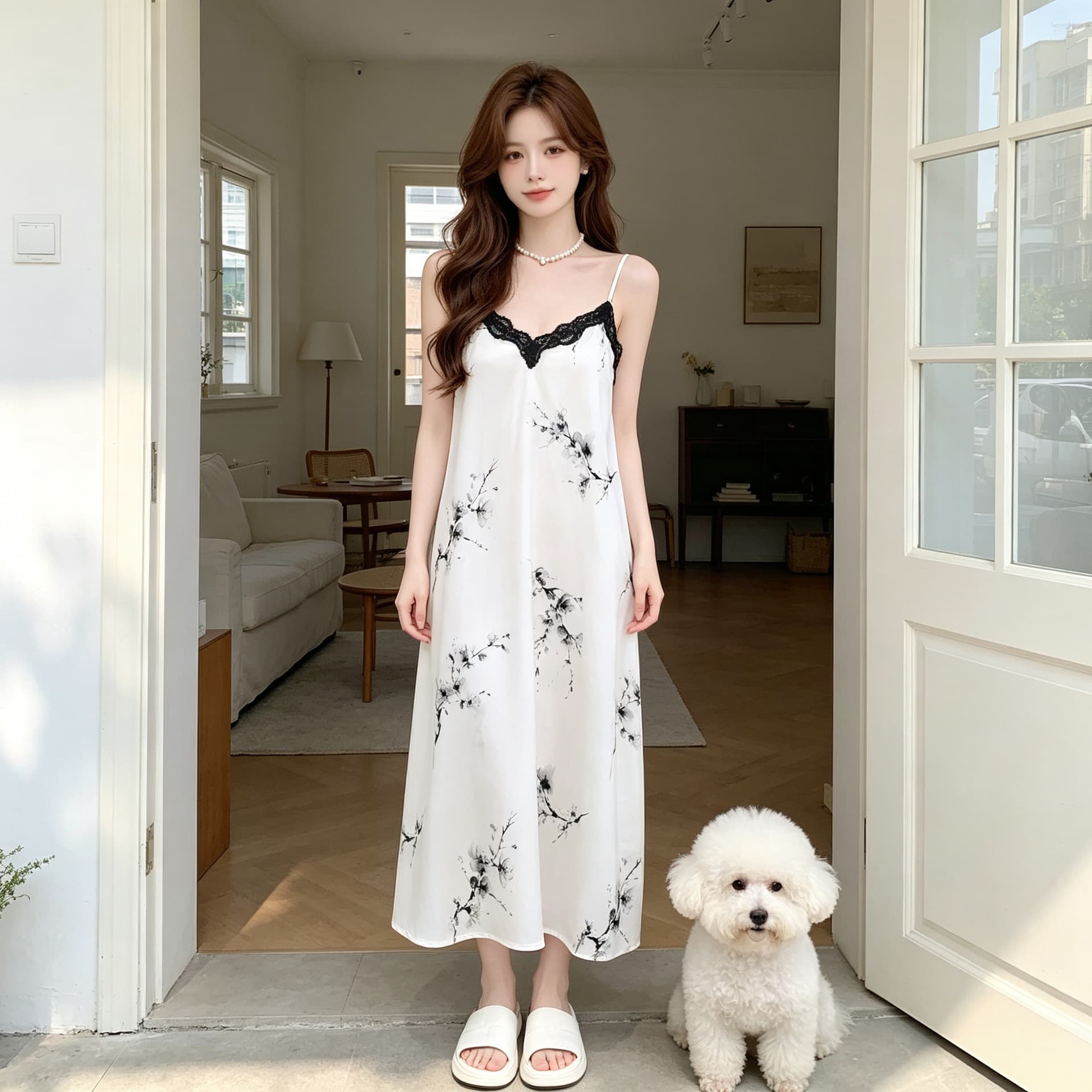 2026 New Ice Silk Camisole Nightgown for Women, Summer Pure Desire Style, Premium Loungewear, Thin and Sexy Sleep Dress, Wearable Outside