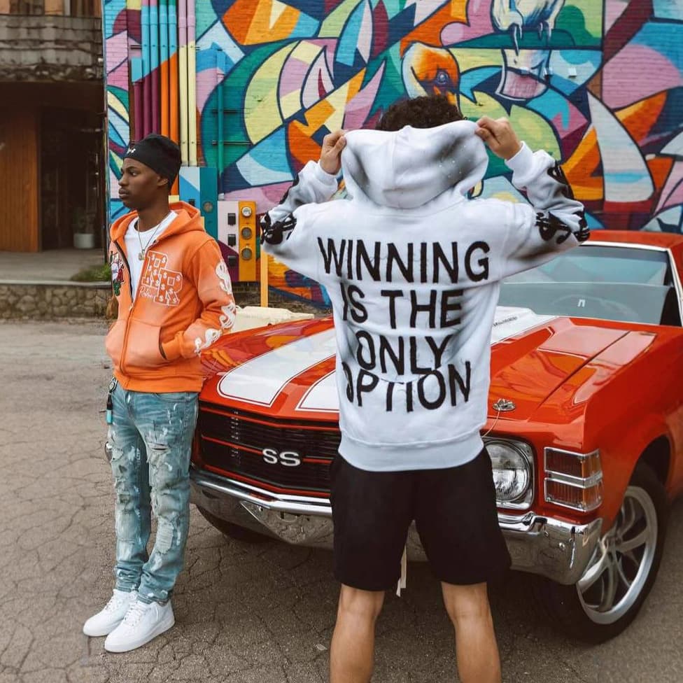 Cross-border Joint Hip Hop Hoodie Personalized Embroidered Zipper Hoodie Sweatshirt Foreign Trade Printed Oversized Winter Clothing