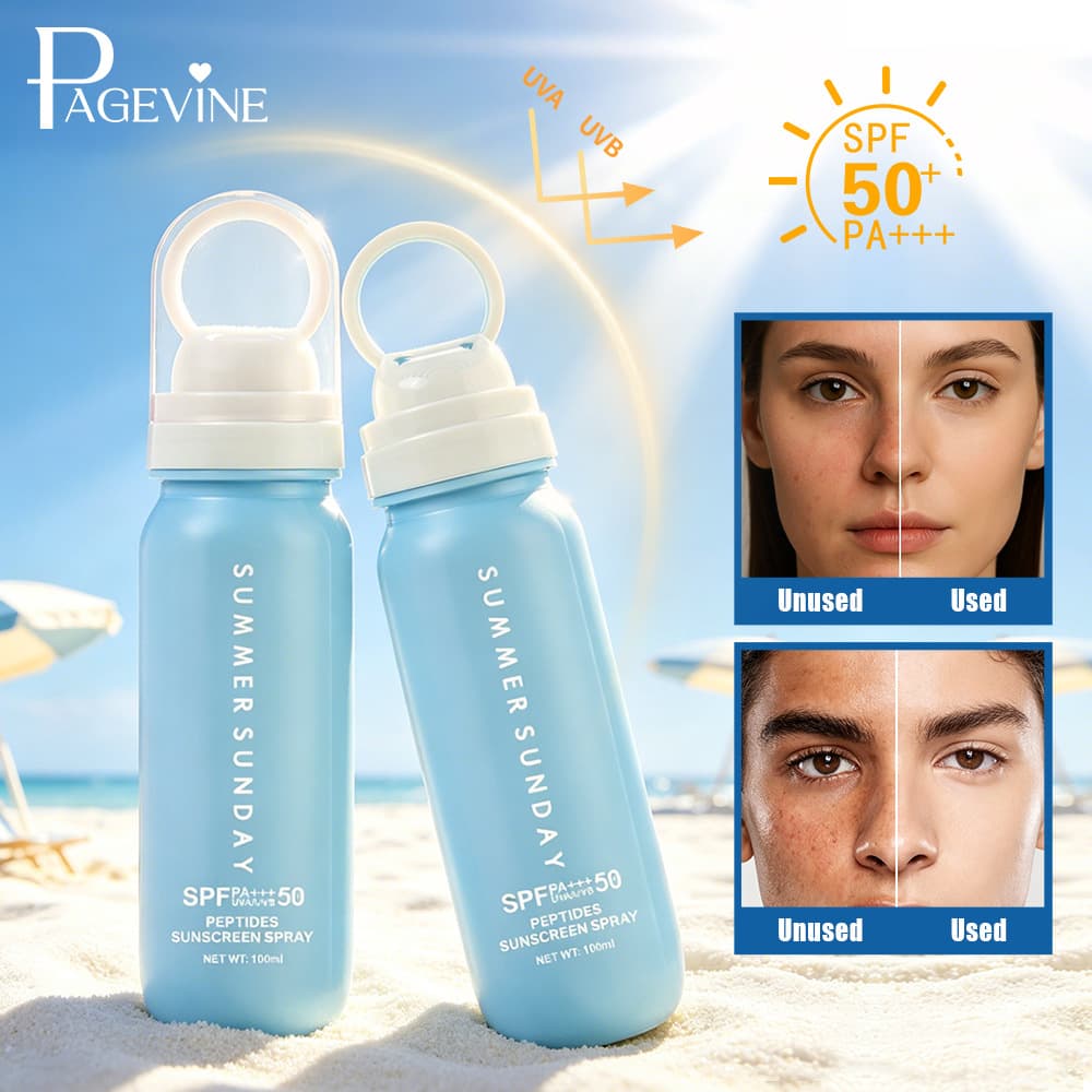 Cross-border PAGE VINE spray, high-power anti-UV, small aperture, waterproof, anti-sweat, refreshing, oil-controlling and temperature-changing