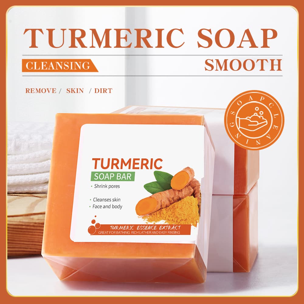 Cross-border export Turmeric soap, essential oil handmade soap for face cleansing and bath, ginger soap