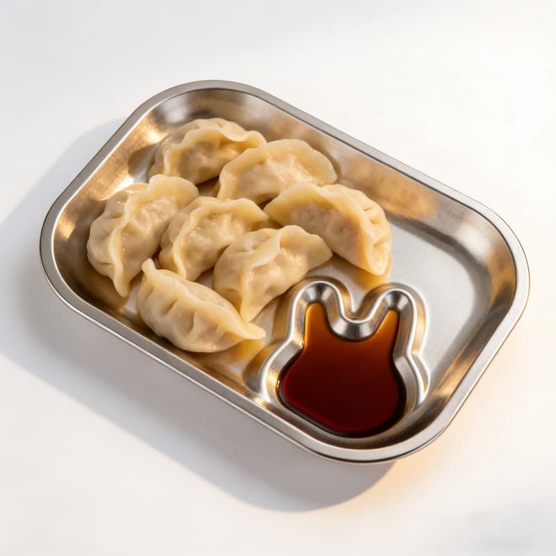 304 Stainless Steel Square Baby Food Plate, Easy-to-Clean Kindergarten Student Dining Plate, Snack Tray, Dumpling Plate