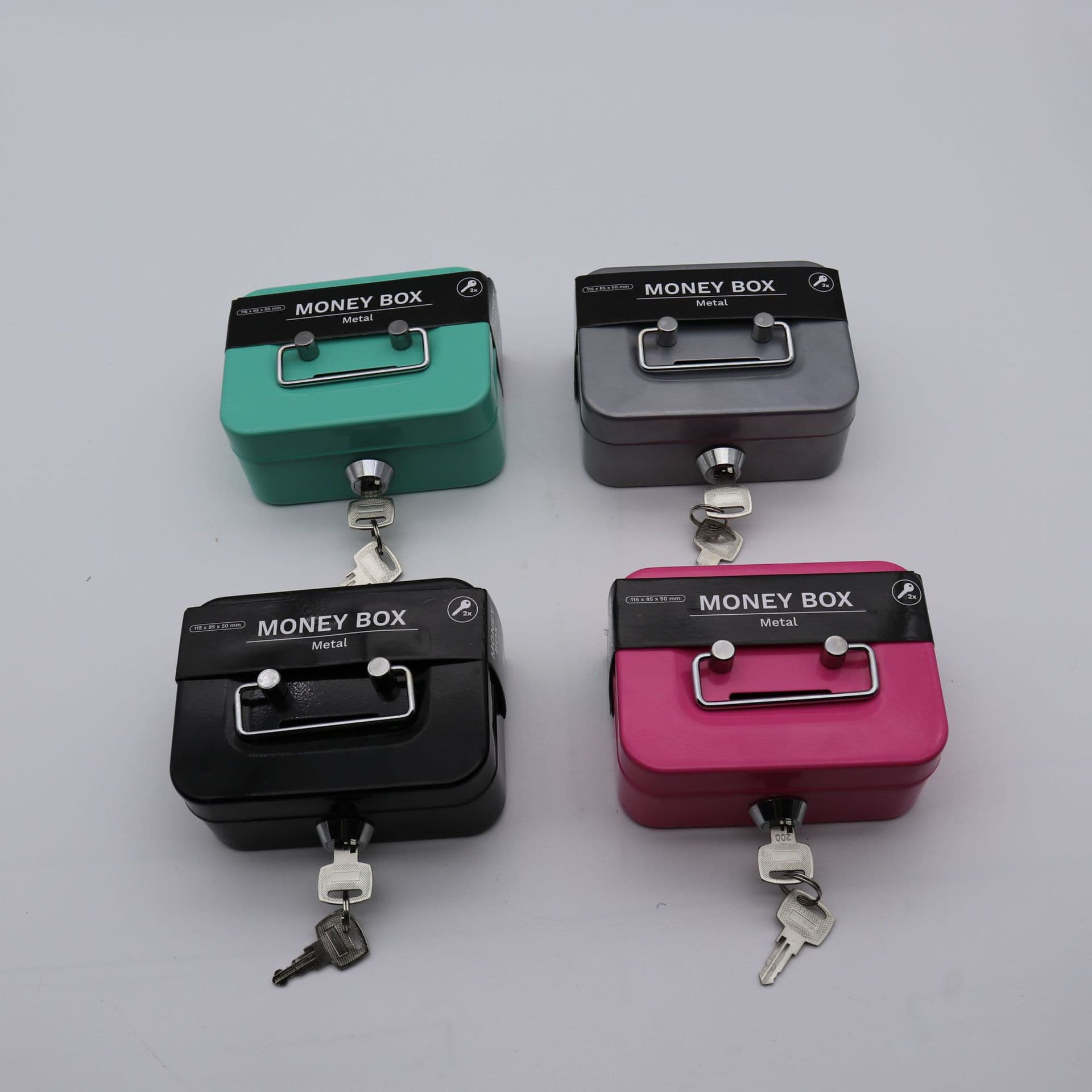 New Cross-Border Creative Portable Piggy Bank Storage Box Small with Key Storage Box Coin Box with Lock Money Saving Box