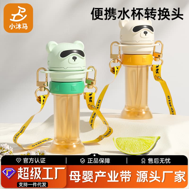 Portable drinking water artifact for children and babies, anti-choking water bottle cap, mineral water straw cap, water bottle conversion mouth cap, universal
