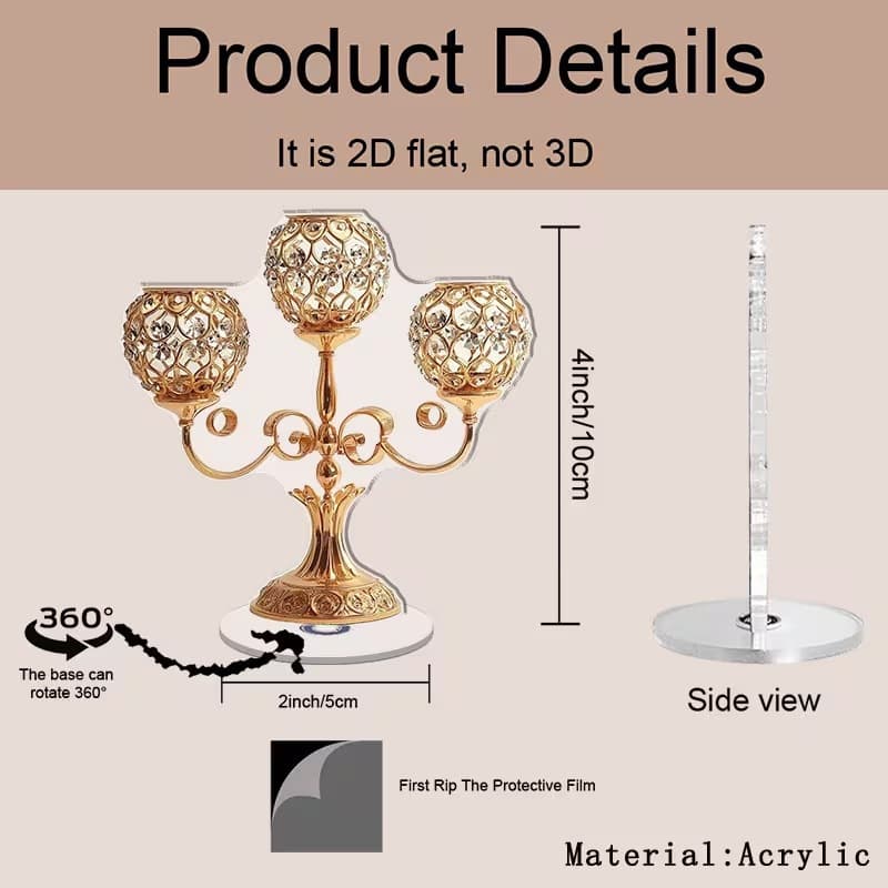 Cross-border flat printing 2D flat 360 rotating shiny high heels and lipstick character pattern desktop decoration